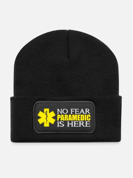 Paramedic Is Here - Recycled Patch Beanie - black