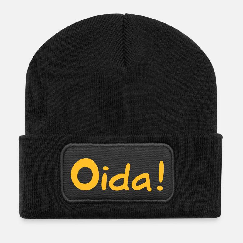 Oida - Österreich - Recycelte Patch Beanie - Schwarz
