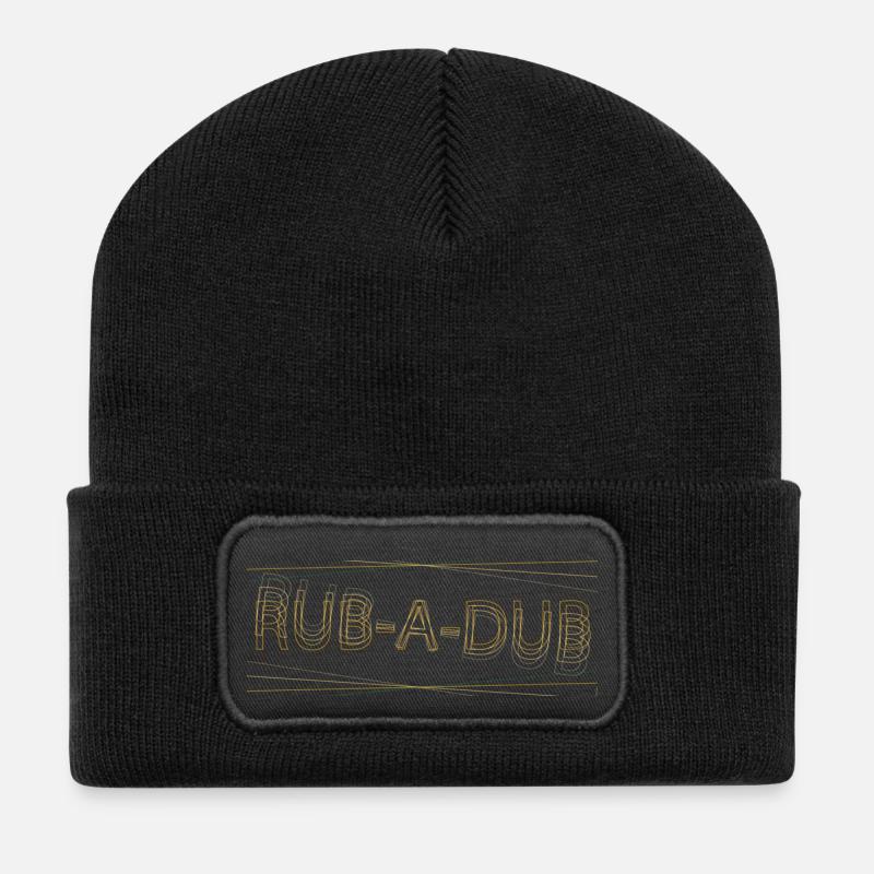 Rubadub - Recycelte Patch Beanie - Schwarz