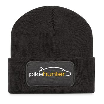 Pike Hunter-kleiner Logo-Branding - Recycelte Patch Beanie - Dunkelgrau - Vorne