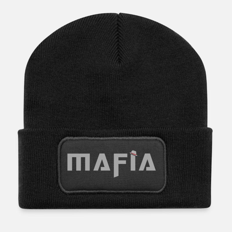 Mafia - Recycelte Patch Beanie - Schwarz