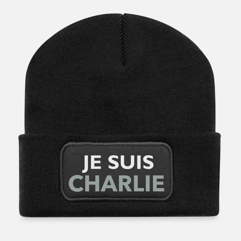 Je Suis Charlie - Recycled Patch Beanie - black