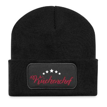 Küchenchef - Recycelte Patch Beanie - Schwarz - Vorne