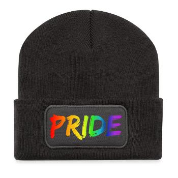 Pride, Lgbt gay pride - Recycelte Patch Beanie - Dunkelgrau - Vorne