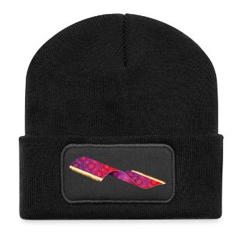 fliegender orientalischer Teppich aus 1001 Nacht - Recycelte Patch Beanie - Schwarz - Vorne