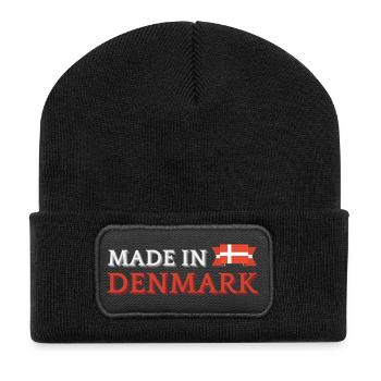Made in Denmark, Danish pride - Recycled Patch Beanie - black - Front