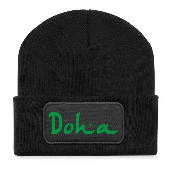 Doha - Recycled Patch Beanie - black - Front