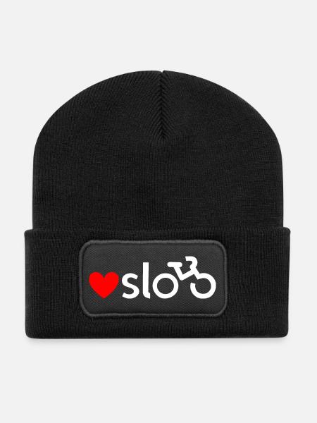 Autocollant Oslo Bicycle Love (blanc) - Beanie recyclé à patch - noir