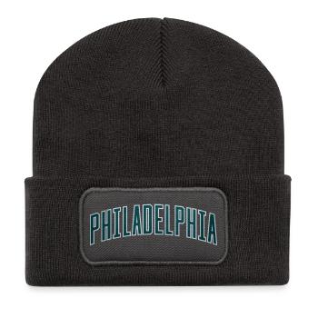 Philadelphia Arc Textured Typography - Recycled Patch Beanie - dark grey - Front