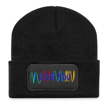 VALENTINE'S DAY. I LOVE YOU. I LOVE YOU. LOVE. LOVE - Recycled Patch Beanie - black - Front