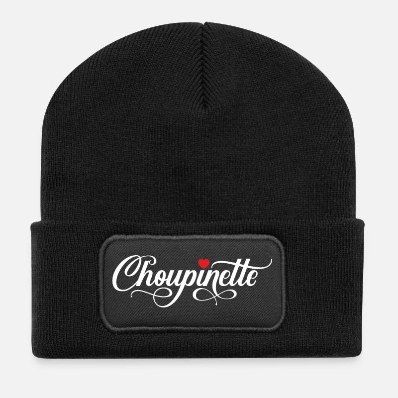 Choupinette - Beanie recyclé à patch - noir