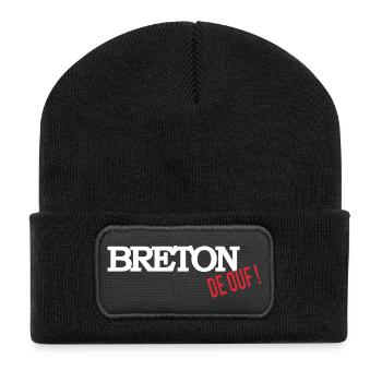 Breton de ouf - Beanie recyclé à patch - noir - Devant