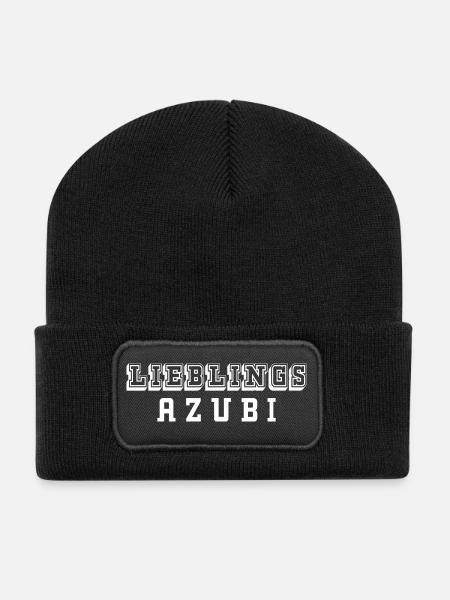Lieblings Azubi Tshirt black - Recycelte Patch Beanie - Schwarz