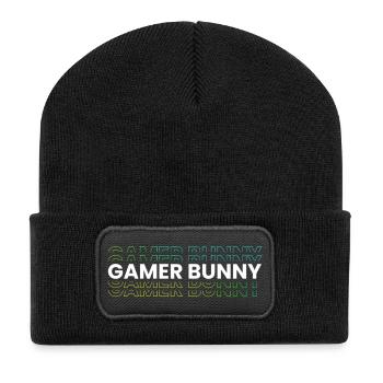 Games, Gamer, Gamescon - Recycelte Patch Beanie - Schwarz - Vorne