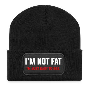 Bold Text Quote T-Shirt Design - Recycled Patch Beanie - black - Front