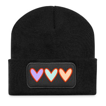COEUR - Beanie recyclé à patch - noir - Devant