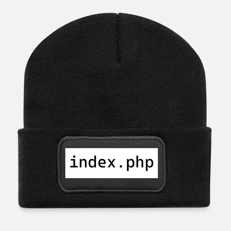 index php - Recycelte Patch Beanie - Schwarz