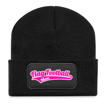 Flag Football Maman Mama Mutter - Beanie recyclé à patch - noir - Devant
