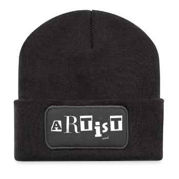 Artist Typography - Recycled Patch Beanie - dark grey - Front