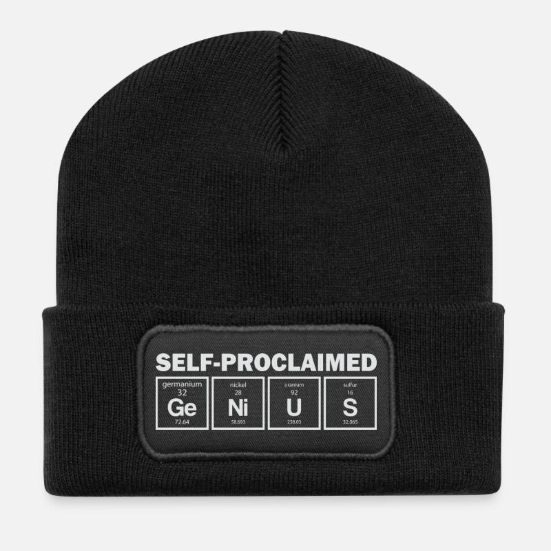 Geniales Element - Recycelte Patch Beanie - Schwarz