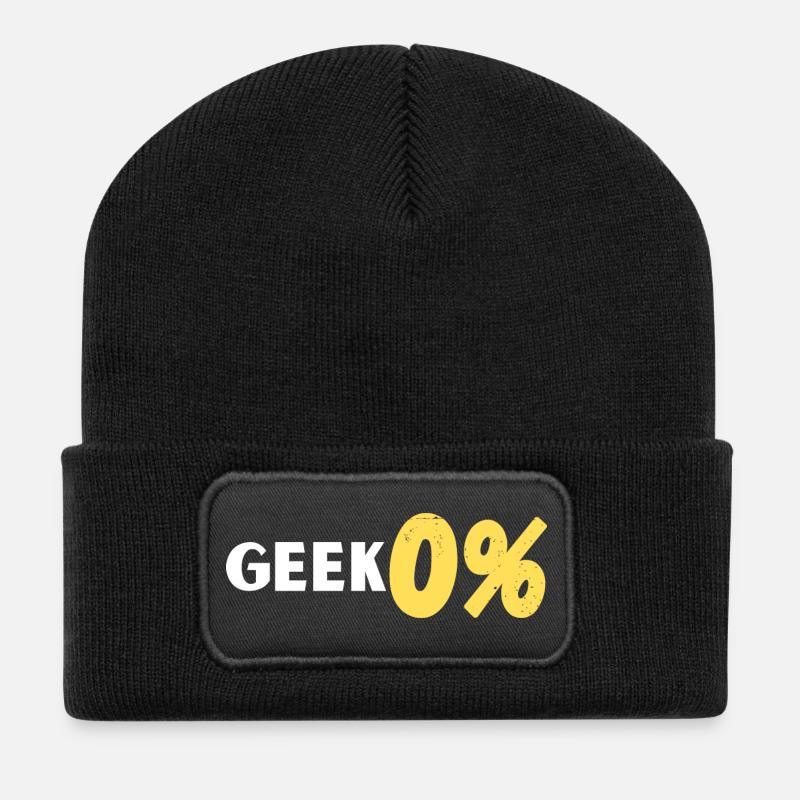 Geek 0% - Beanie recyclé à patch - noir