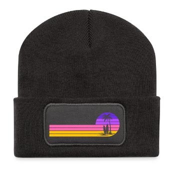 Beach sunset - Recycled Patch Beanie - dark grey - Front