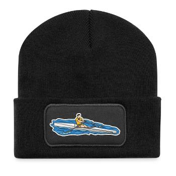 Rower Sketch - Recycled Patch Beanie - black - Front