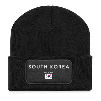 South Korean flag, South Korean pride - Recycled Patch Beanie - black - Front