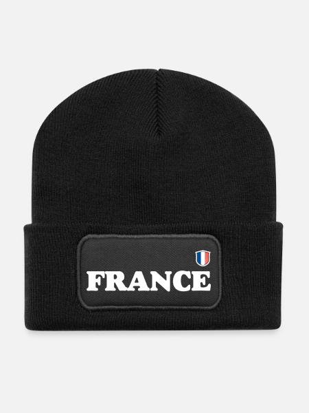 need_image - Beanie recyclé à patch - noir