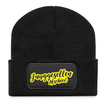 Junggesellen Abschied Jga - Recycelte Patch Beanie - Schwarz - Vorne
