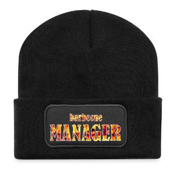Barbecue Manager Barbecue Fête des Pères - Beanie recyclé à patch - noir - Devant