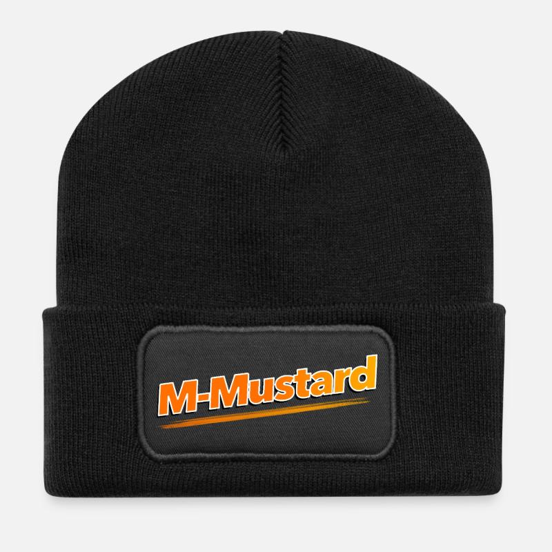 M-Senf - Recycelte Patch Beanie - Schwarz