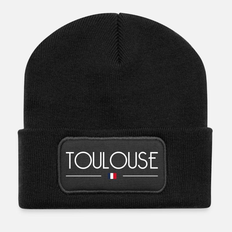 Toulouse - Recycelte Patch Beanie - Schwarz