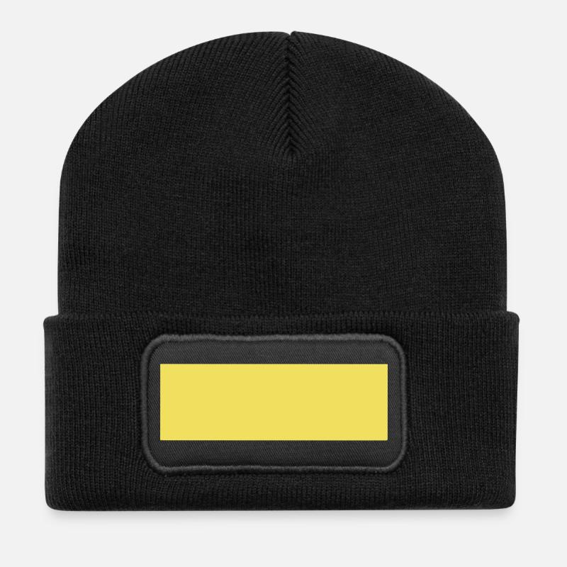 Abstrakter Sonnenuntergang in Pastellfarben - Recycelte Patch Beanie - Schwarz