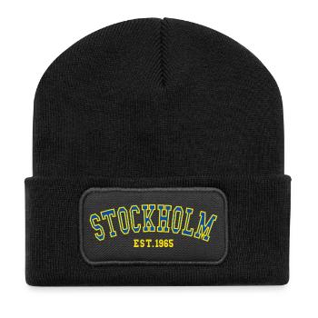 Stockholm Est.1965 - Recycelte Patch Beanie - Schwarz - Vorne