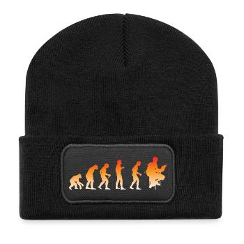 Gamer Game Videospiel Blaubeere Vintage Gaming - Recycelte Patch Beanie - Schwarz - Vorne