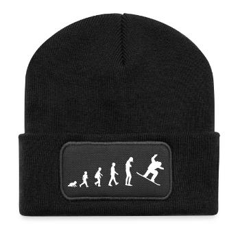 Développement du bébé au snowboardeur - Beanie recyclé à patch - noir - Devant