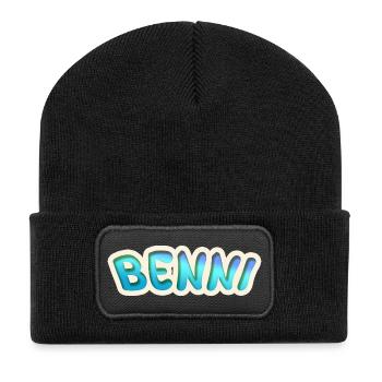 Job Benni - Beanie recyclé à patch - noir - Devant