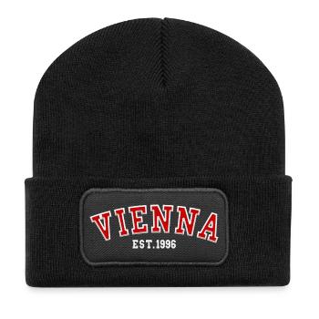 Création de Vienne en 1996 - Beanie recyclé à patch - noir - Devant