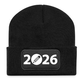 Writer 2026, Student 2026, Student 2026 - Recycled Patch Beanie - black - Front