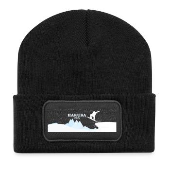 Hakuba Snowboard - Beanie recyclé à patch - noir - Devant