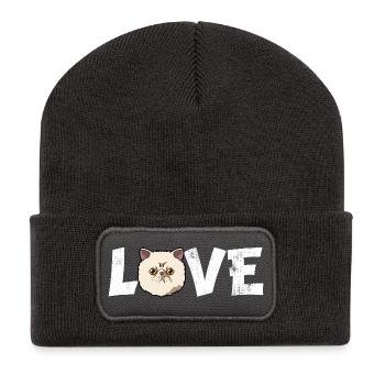 ECG de battement de cœur en bateau Drôle de vie sur le lac à la voile - Beanie recyclé à patch - charbon - Devant