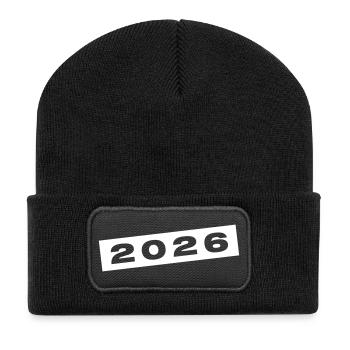 2026 year - Recycled Patch Beanie - black - Front