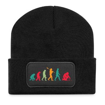 Schweißer Evolution - Recycelte Patch Beanie - Schwarz - Vorne