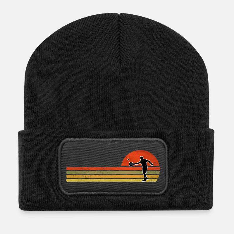 Retro Vintage Pedal - Recycled Patch Beanie - black