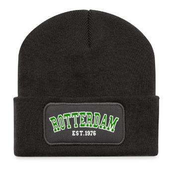 Rotterdam gegründet 1976 - Recycelte Patch Beanie - Dunkelgrau - Vorne