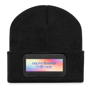 Neurodiverse Brilliance - Recycelte Patch Beanie - Schwarz - Vorne