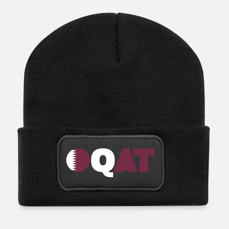 Qatar - Beanie recyclé à patch - noir