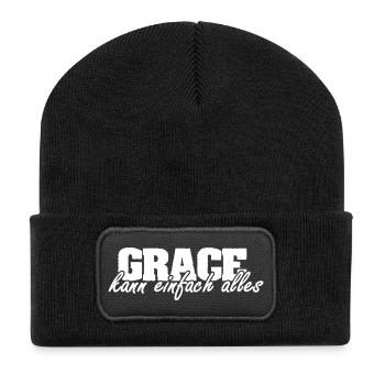 Saying Grace - Recycled Patch Beanie - black - Front
