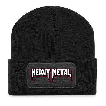 Heavy Metal 3D-Logo - Recycelte Patch Beanie - Schwarz - Vorne